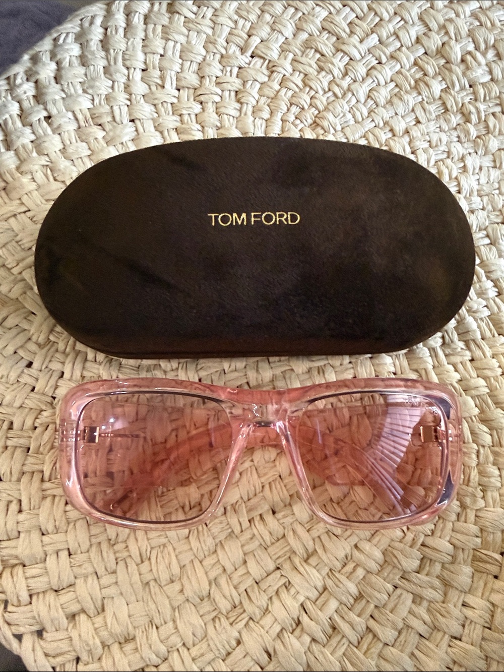 Tom Ford Pink Transparent Sunglasses